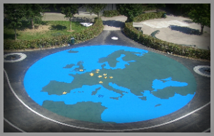 European map with CreaBond asphalt color